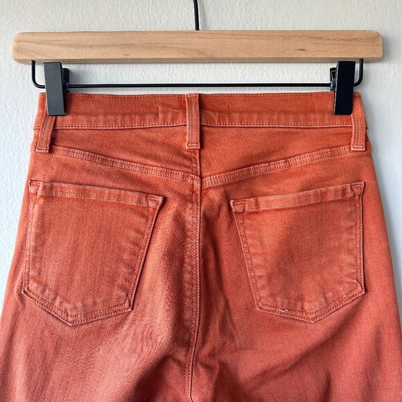 J Brand Adele Straight Leg High Rise Pants Lazlo Burnt Orange Size 25 Women’s - Picture 4 of 9